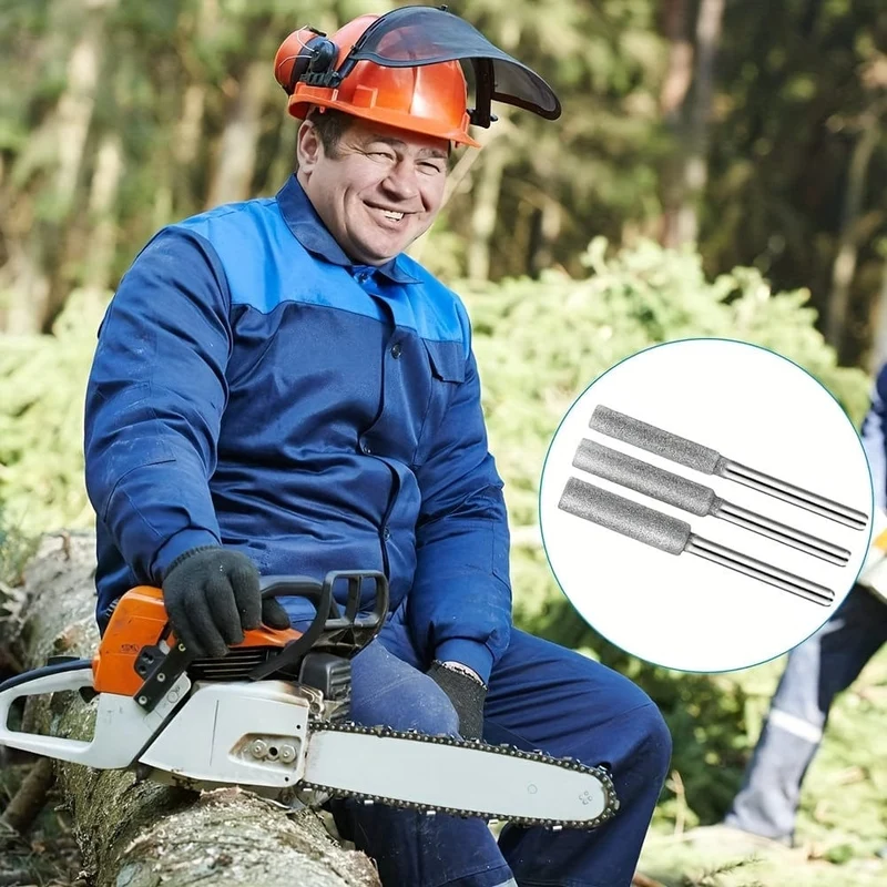 18 Stück Diamant-Kettensägenschärfer, 3 Größen, Steinkettensägen-Kettensägenschärfer, Werkzeug für Kettensägen, Stein, Schmuck, Holz