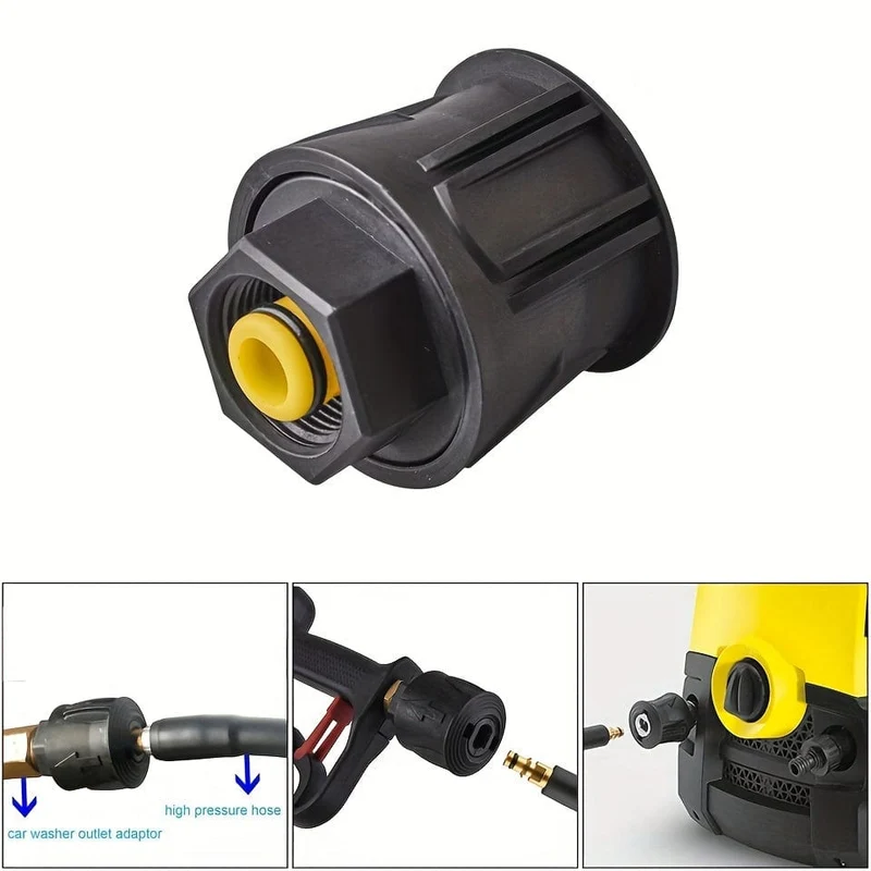 Rüsten Sie Ihren Hochdruckreiniger mit einem 1-teiligen Hochdruck-Schnellmontageadapter auf – kompatibel mit Schläuchen der K2-K7-Serie und M22-14-mm-Innengewinde