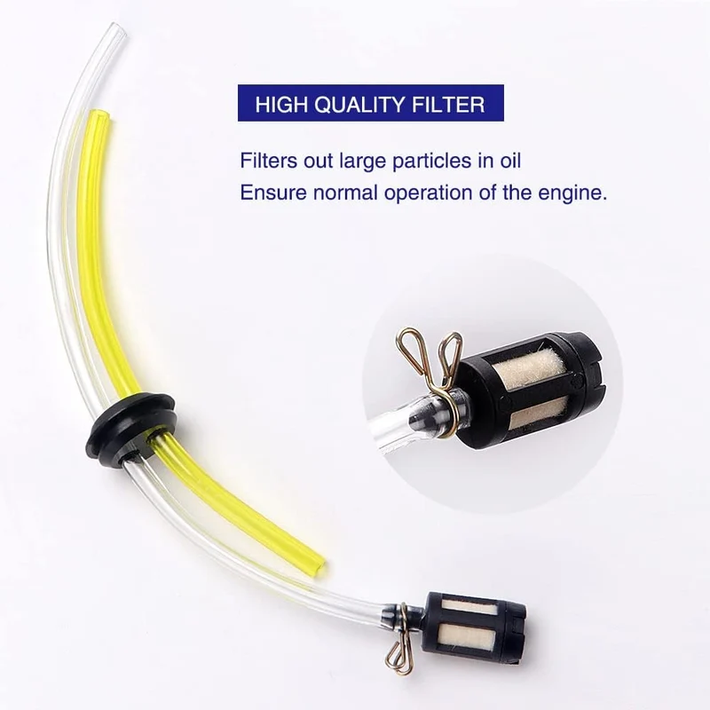 17-teiliges Kraftstoffrohr-Set, flexible Kraftstoffrohre, Benzinfilter, Primerbirne, Dichtungsrohr, Kerze, Bürste für Bürste, Kettensäge, 30 cm