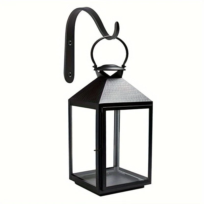 4 Stück, rustikale Eisen-Wandhaken, robuste Metallhaken für Pflanzenaufhänger, Lichter und Kunstwerke, Vintage für Heimdekoration, Innen- und Außenschrauben