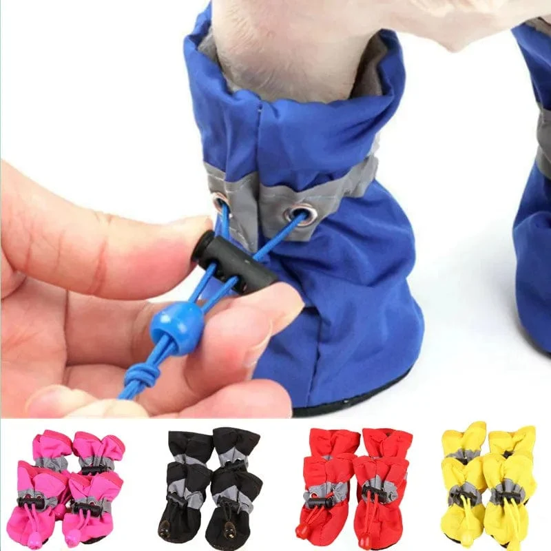 4 teile/satz Wasserdichte Haustier Hund Schuhe Anti-slip Regen Stiefel Schuhe für Kleine Katzen Hunde Welpen Hund Pet Booties pet Paw Zubehör