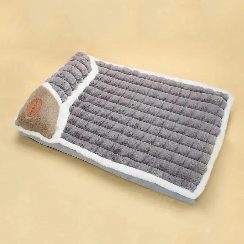 Haustierkissen für Hunde, für den Winter, flauschiges warmes Nest, Winter-Hundekissen, Katzenkissen, warmes Winterkuscheln für Katzen, warm, abnehmbar und waschbar
