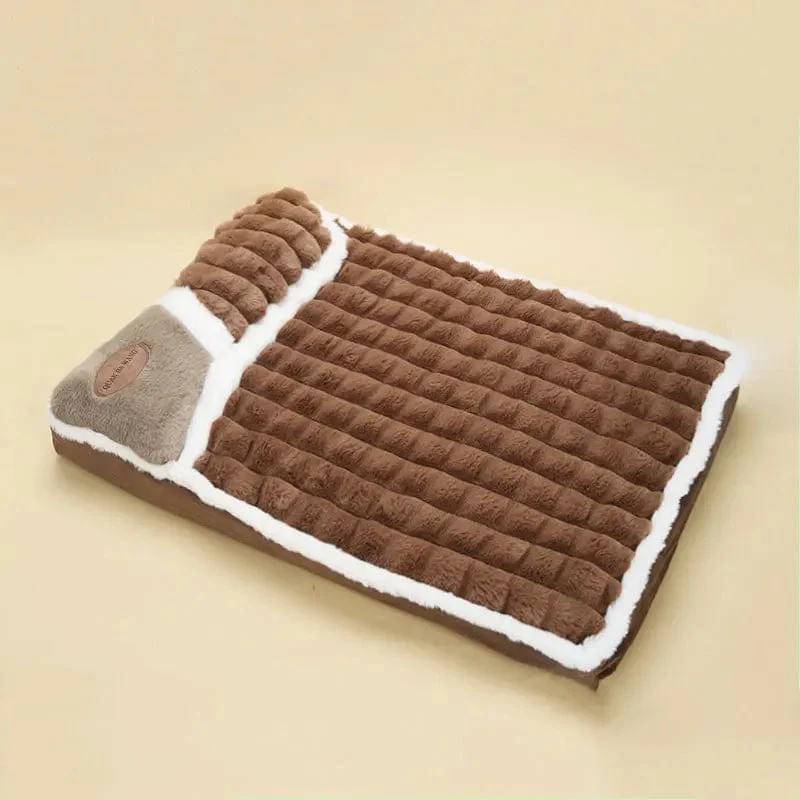 Haustierkissen für Hunde, für den Winter, flauschiges warmes Nest, Winter-Hundekissen, Katzenkissen, warmes Winterkuscheln für Katzen, warm, abnehmbar und waschbar
