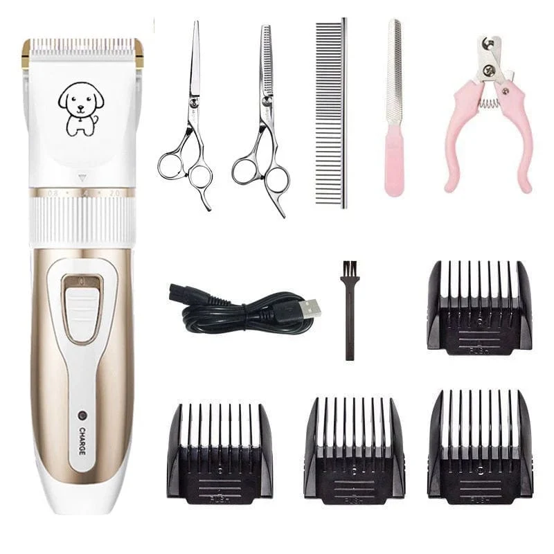 Hundeschermaschine, Hundehaarschneidemaschine, Fellpflege (Haustier/Katze/Hund/Kaninchen), Haarschnitt-Trimmer, Rasierer-Set, Haustiere, kabellos, wiederaufladbar, professionell