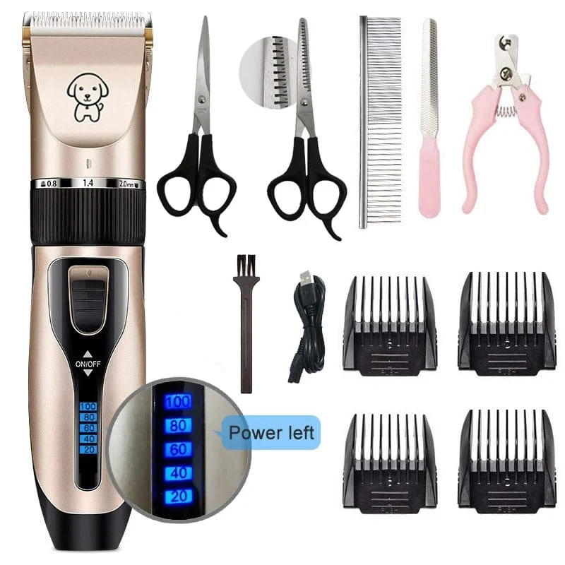 Hundeschermaschine, Hundehaarschneidemaschine, Fellpflege (Haustier/Katze/Hund/Kaninchen), Haarschnitt-Trimmer, Rasierer-Set, Haustiere, kabellos, wiederaufladbar, professionell
