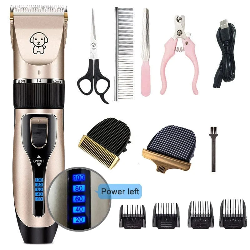 Hundeschermaschine, Hundehaarschneidemaschine, Fellpflege (Haustier/Katze/Hund/Kaninchen), Haarschnitt-Trimmer, Rasierer-Set, Haustiere, kabellos, wiederaufladbar, professionell