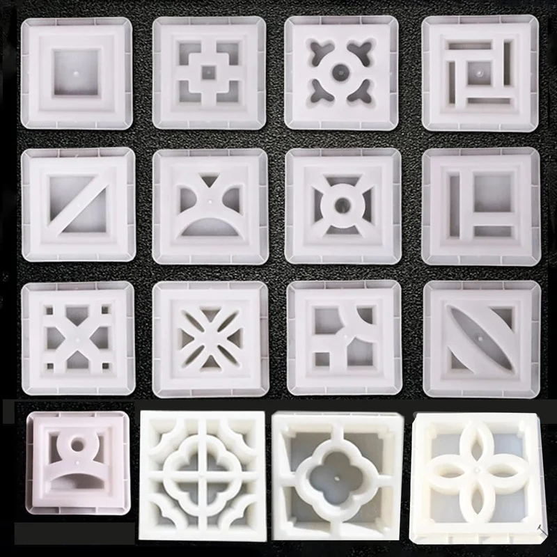 Zement Ziegel Form Kunststoff Dekorative Wand Fenster Form Antike Garten Gebäude Ornament Beton Hohl Zement Ziegel Formen