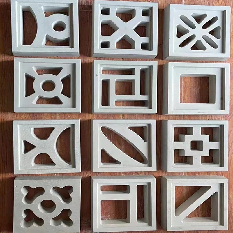 Zement Ziegel Form Kunststoff Dekorative Wand Fenster Form Antike Garten Gebäude Ornament Beton Hohl Zement Ziegel Formen