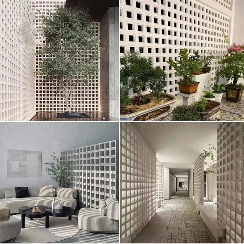 Zement Ziegel Form Kunststoff Dekorative Wand Fenster Form Antike Garten Gebäude Ornament Beton Hohl Zement Ziegel Formen
