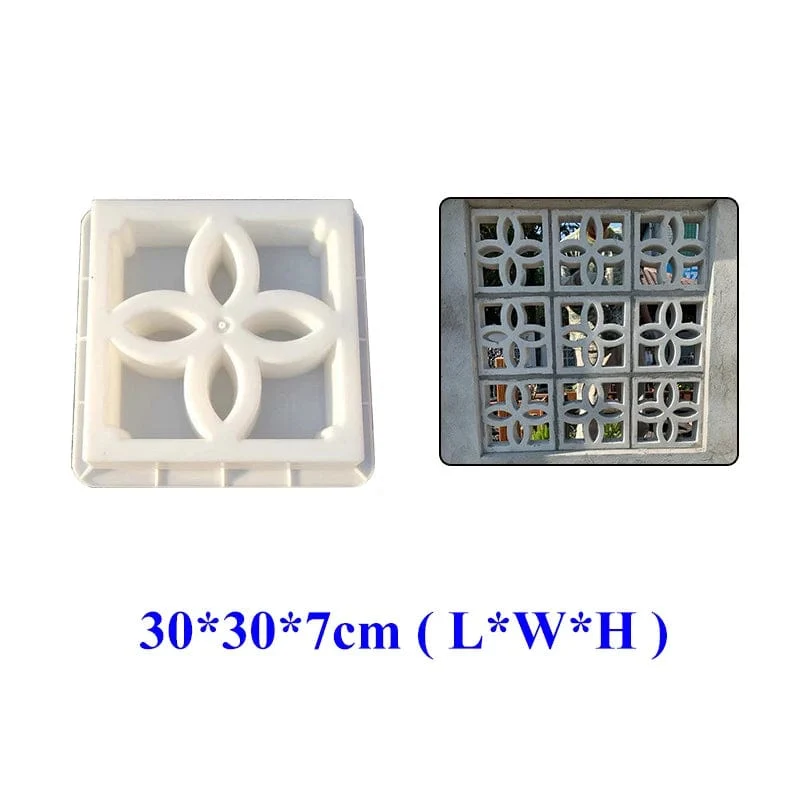 Zement Ziegel Form Kunststoff Dekorative Wand Fenster Form Antike Garten Gebäude Ornament Beton Hohl Zement Ziegel Formen