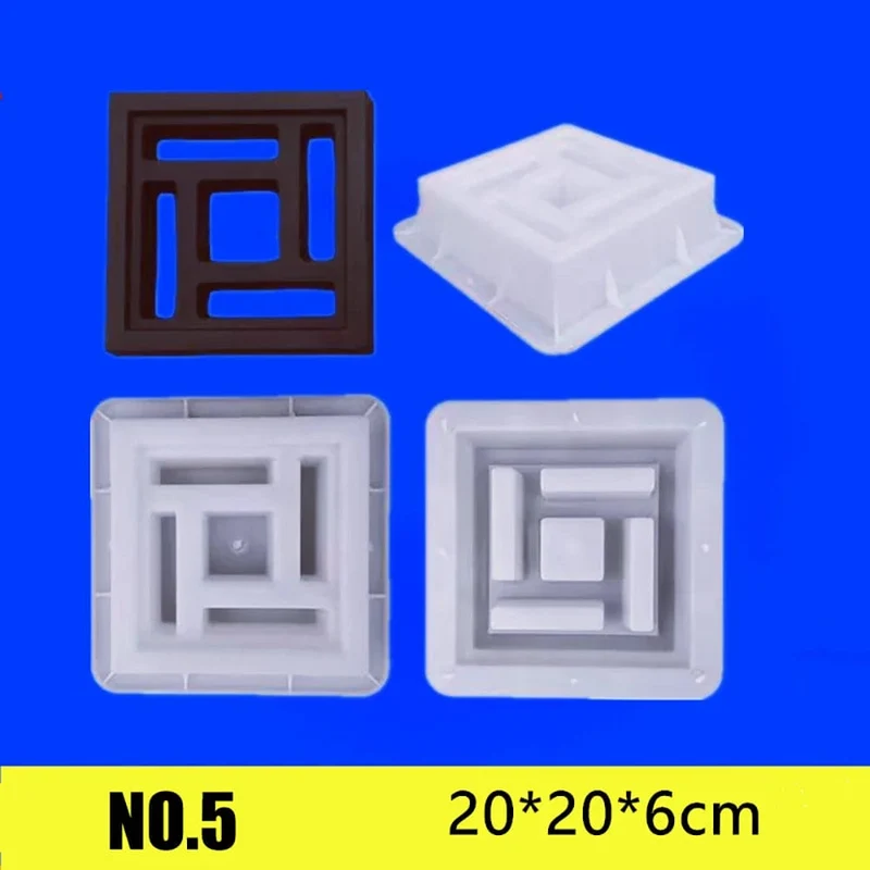 Zement Ziegel Form Kunststoff Dekorative Wand Fenster Form Antike Garten Gebäude Ornament Beton Hohl Zement Ziegel Formen