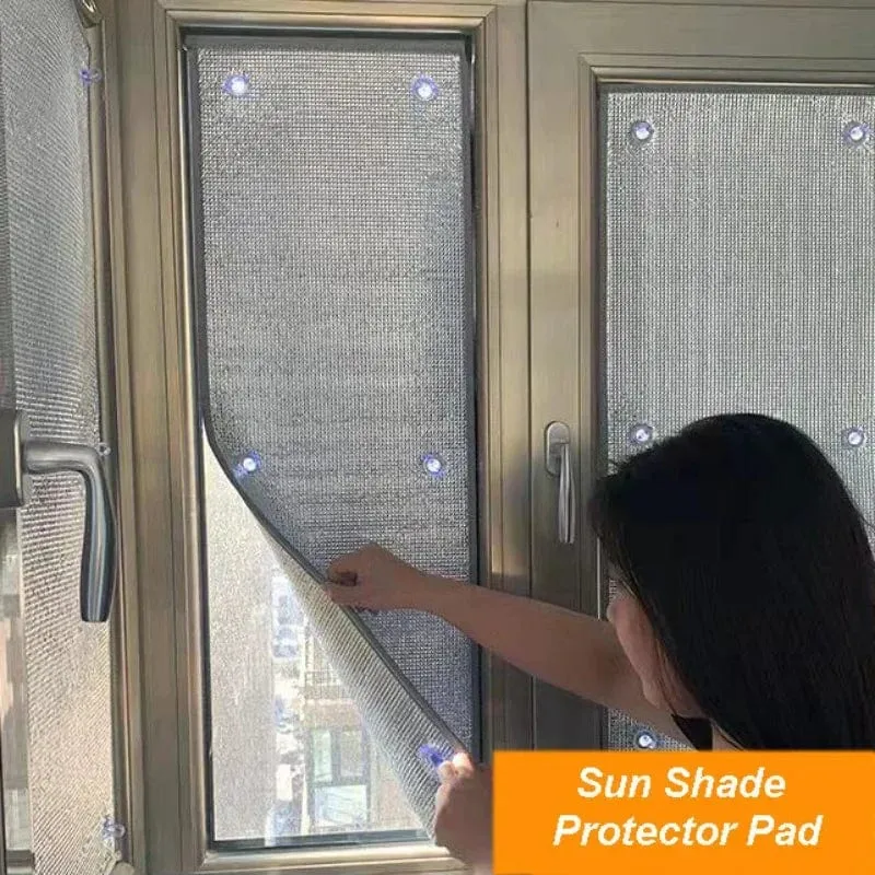 Sonnenschutz-Schutzpolster, Sonnenschutzabdeckungen für Zimmerfenster, einfach zu installieren, verdickte Isolierfolie, Anti-UV-Beschattung, Aluminiumfolie