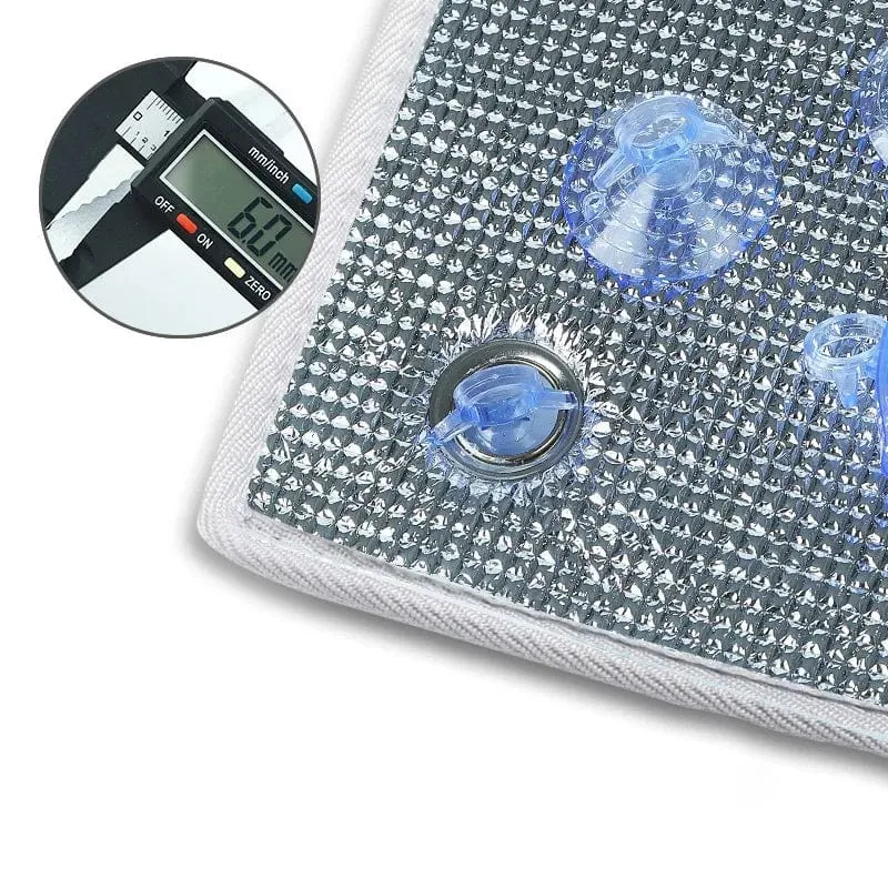 Sonnenschutz-Schutzpolster, Sonnenschutzabdeckungen für Zimmerfenster, einfach zu installieren, verdickte Isolierfolie, Anti-UV-Beschattung, Aluminiumfolie