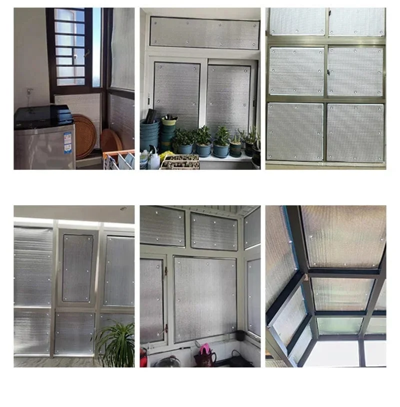 Sonnenschutz-Schutzpolster, Sonnenschutzabdeckungen für Zimmerfenster, einfach zu installieren, verdickte Isolierfolie, Anti-UV-Beschattung, Aluminiumfolie