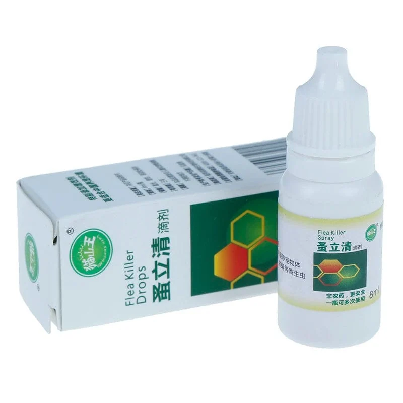 8ml Haustiere Hund Katze Anti-Floh Tropfen Insektizid Floh Läuse Insektenvernichter Flüssigkeit Insektenvernichter Spray für Haustier Hund Welpen Katze