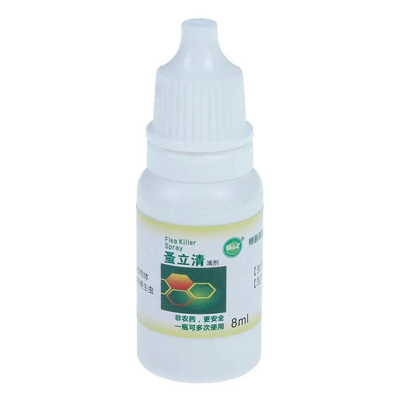 8ml Haustiere Hund Katze Anti-Floh Tropfen Insektizid Floh Läuse Insektenvernichter Flüssigkeit Insektenvernichter Spray für Haustier Hund Welpen Katze
