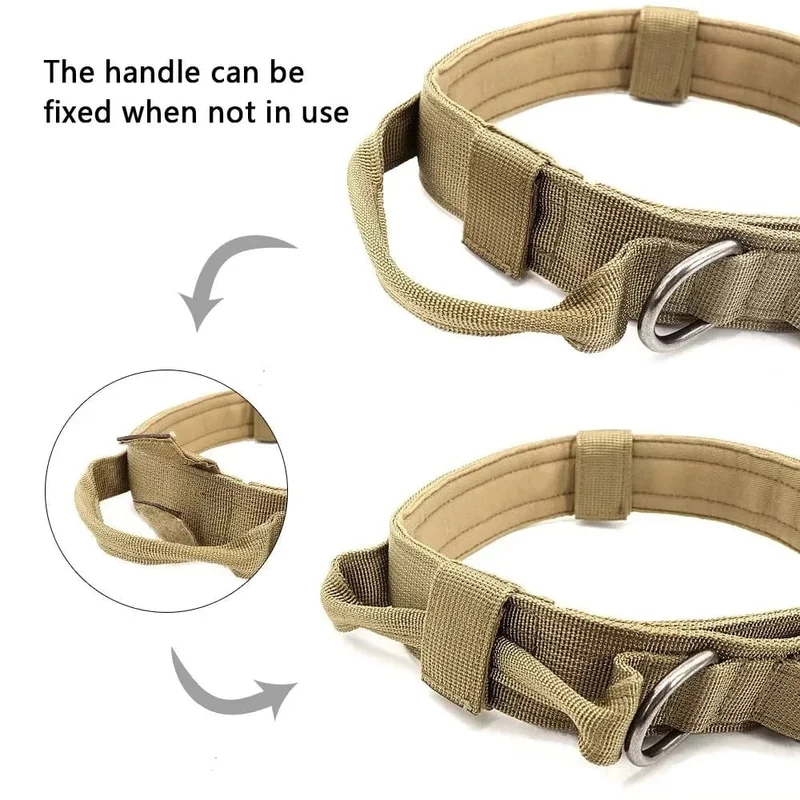 Taktisches Polizei-Hundehalsband, militärisch, verstellbar, strapazierfähiges Nylon, Deutscher Schäferhund, für mittelgroße und große Walking-Trainings-Haustierzubehör