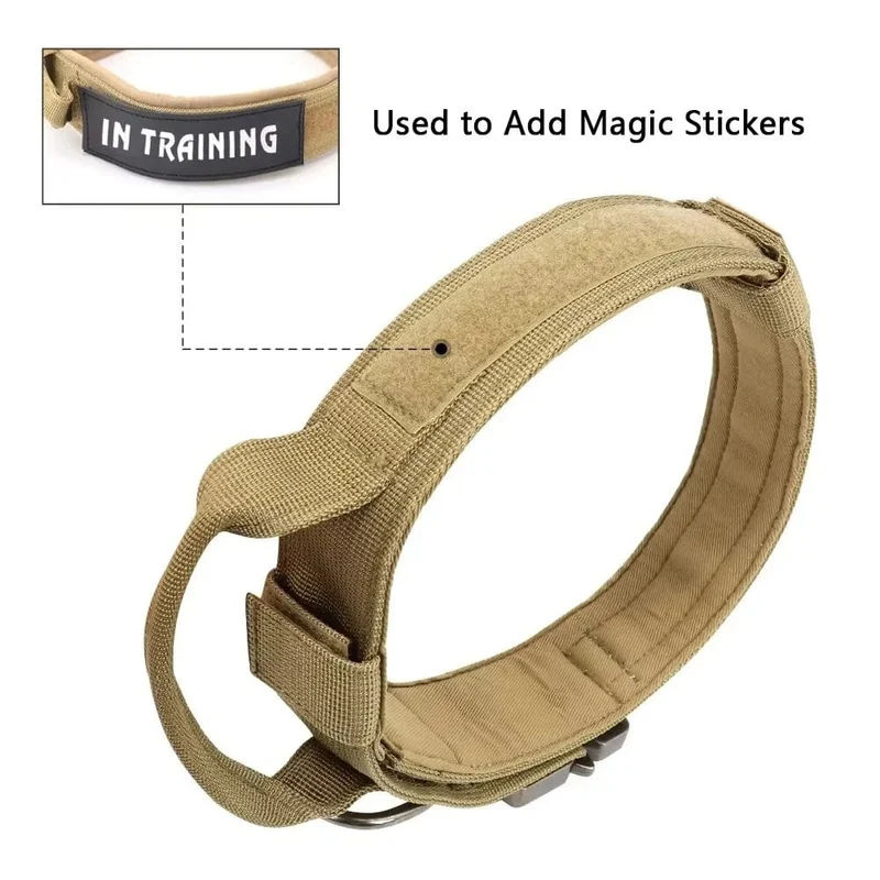 Taktisches Polizei-Hundehalsband, militärisch, verstellbar, strapazierfähiges Nylon, Deutscher Schäferhund, für mittelgroße und große Walking-Trainings-Haustierzubehör