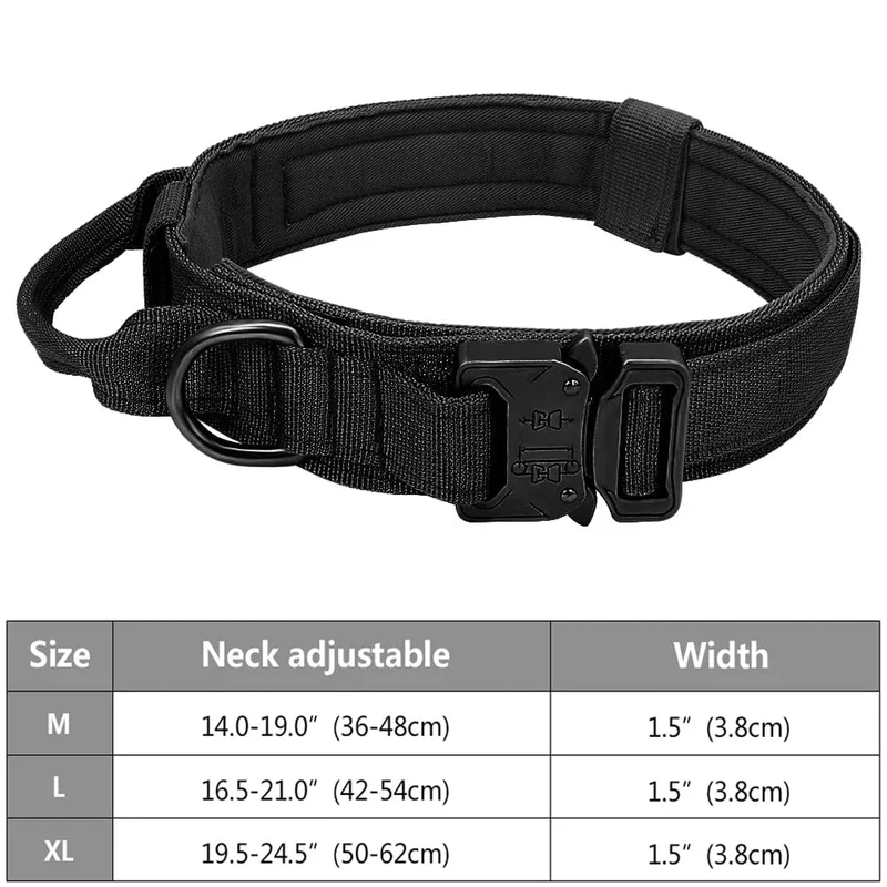 Taktisches Polizei-Hundehalsband, militärisch, verstellbar, strapazierfähiges Nylon, Deutscher Schäferhund, für mittelgroße und große Walking-Trainings-Haustierzubehör