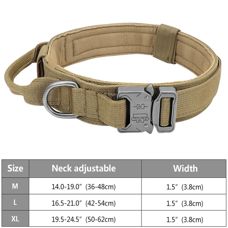 Taktisches Polizei-Hundehalsband, militärisch, verstellbar, strapazierfähiges Nylon, Deutscher Schäferhund, für mittelgroße und große Walking-Trainings-Haustierzubehör
