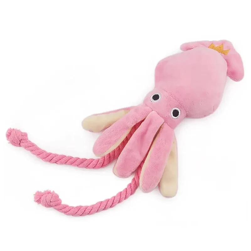 Supet Pet Octopus Plüschseilspielzeug ist bissfest, lustig und interaktiv und für den Innen- und Außenbereich geeignet