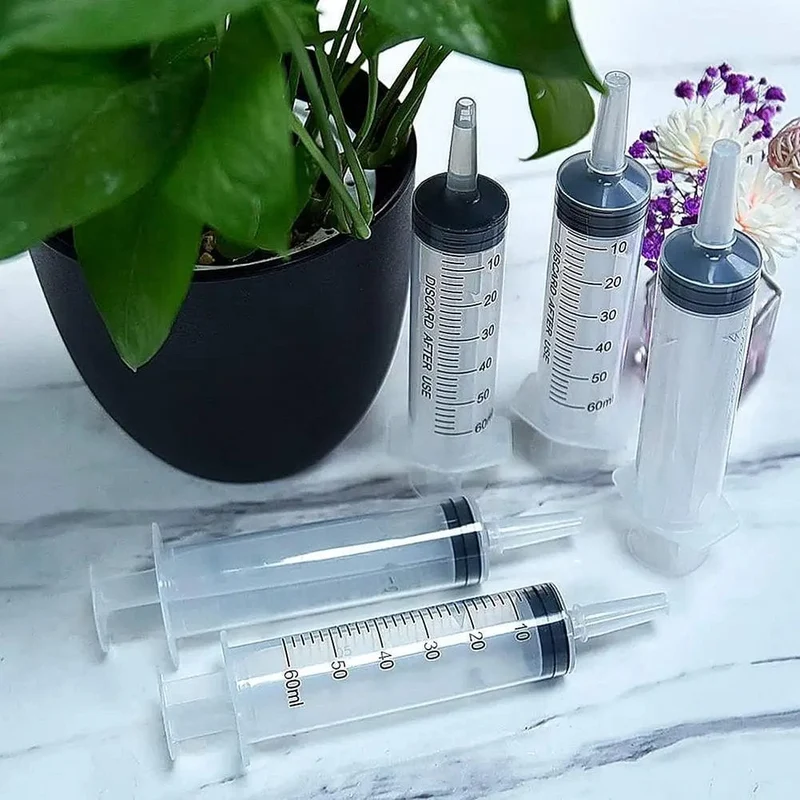 60/100 ml Kunststoff-Großpackung Nadelfreie Einwegspritzen Spritzen ohne Nadel Spritzenkleber Tierfütterungsnadel Küchengeräte