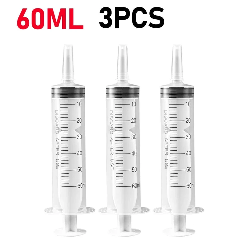 60/100 ml Kunststoff-Großpackung Nadelfreie Einwegspritzen Spritzen ohne Nadel Spritzenkleber Tierfütterungsnadel Küchengeräte