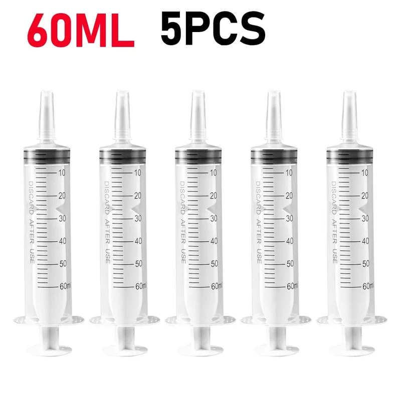 60/100 ml Kunststoff-Großpackung Nadelfreie Einwegspritzen Spritzen ohne Nadel Spritzenkleber Tierfütterungsnadel Küchengeräte