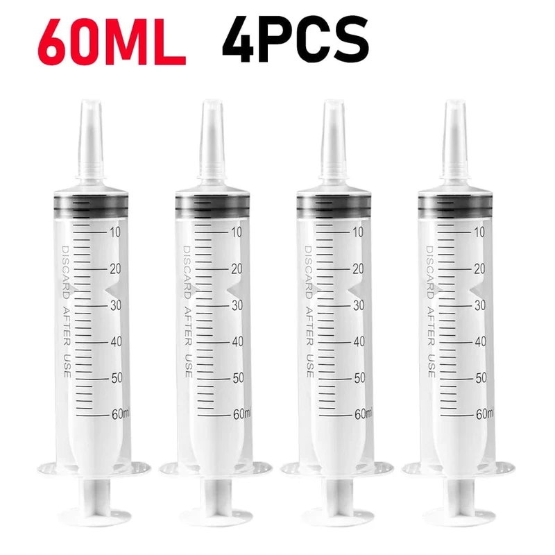 60/100 ml Kunststoff-Großpackung Nadelfreie Einwegspritzen Spritzen ohne Nadel Spritzenkleber Tierfütterungsnadel Küchengeräte