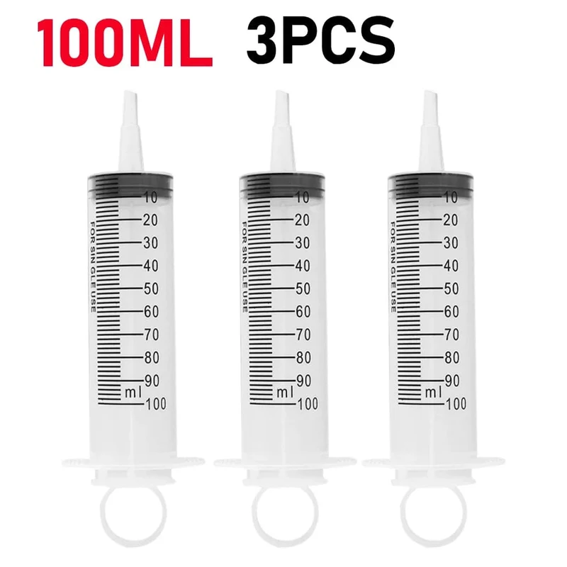60/100 ml Kunststoff-Großpackung Nadelfreie Einwegspritzen Spritzen ohne Nadel Spritzenkleber Tierfütterungsnadel Küchengeräte
