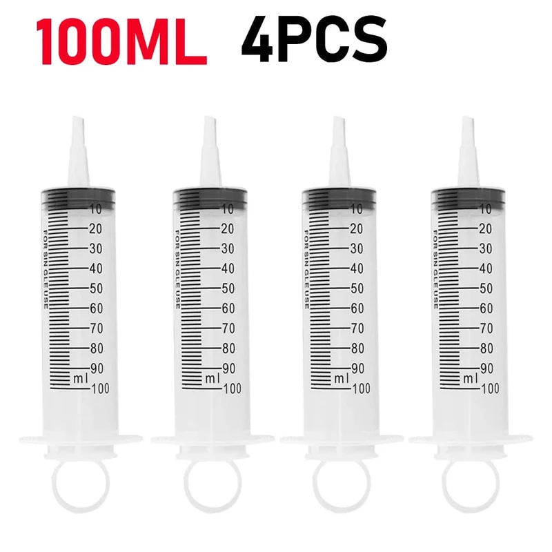 60/100 ml Kunststoff-Großpackung Nadelfreie Einwegspritzen Spritzen ohne Nadel Spritzenkleber Tierfütterungsnadel Küchengeräte