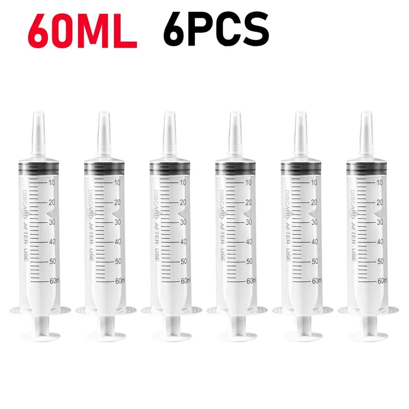 60/100 ml Kunststoff-Großpackung Nadelfreie Einwegspritzen Spritzen ohne Nadel Spritzenkleber Tierfütterungsnadel Küchengeräte