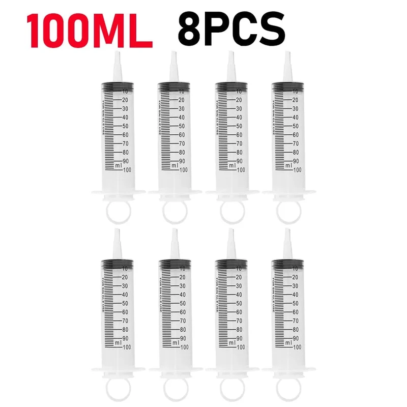 60/100 ml Kunststoff-Großpackung Nadelfreie Einwegspritzen Spritzen ohne Nadel Spritzenkleber Tierfütterungsnadel Küchengeräte