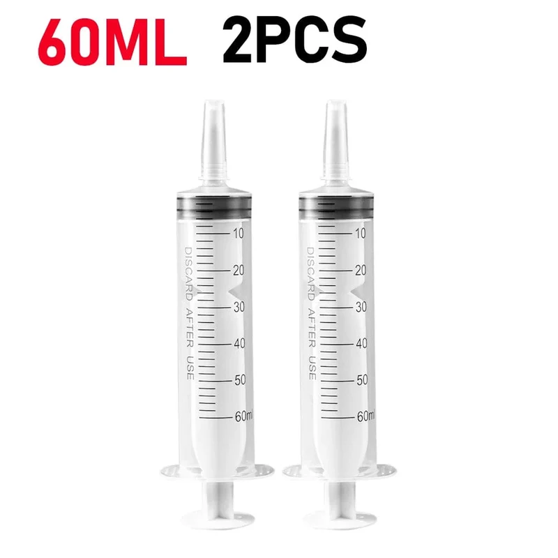 60/100 ml Kunststoff-Großpackung Nadelfreie Einwegspritzen Spritzen ohne Nadel Spritzenkleber Tierfütterungsnadel Küchengeräte