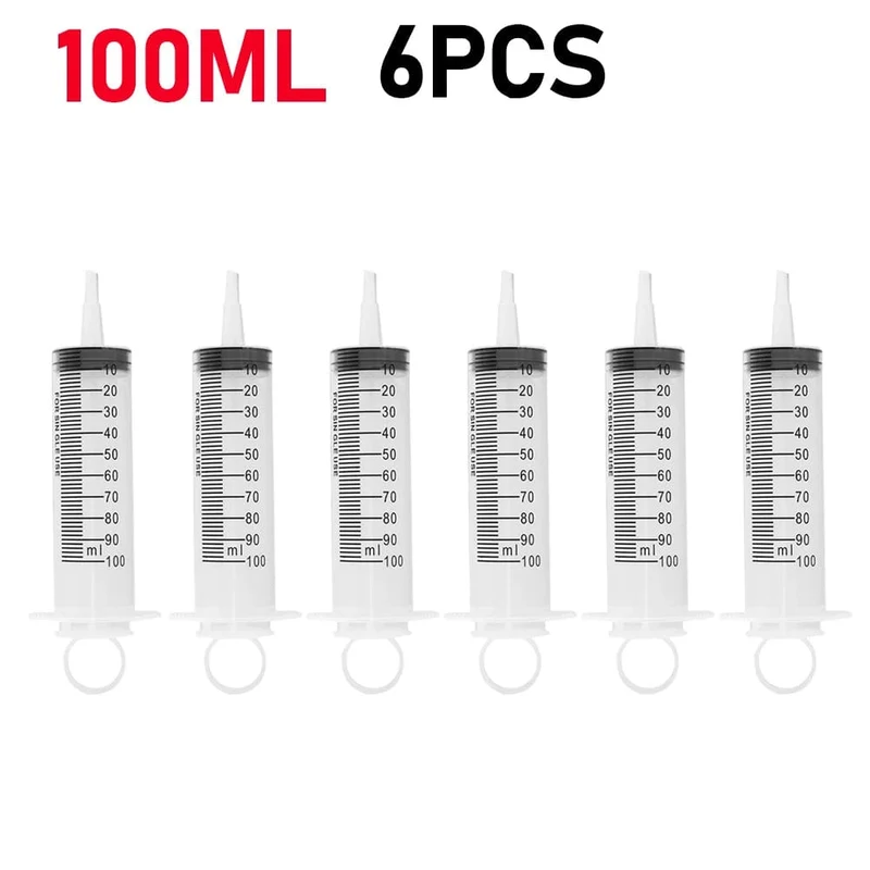 60/100 ml Kunststoff-Großpackung Nadelfreie Einwegspritzen Spritzen ohne Nadel Spritzenkleber Tierfütterungsnadel Küchengeräte
