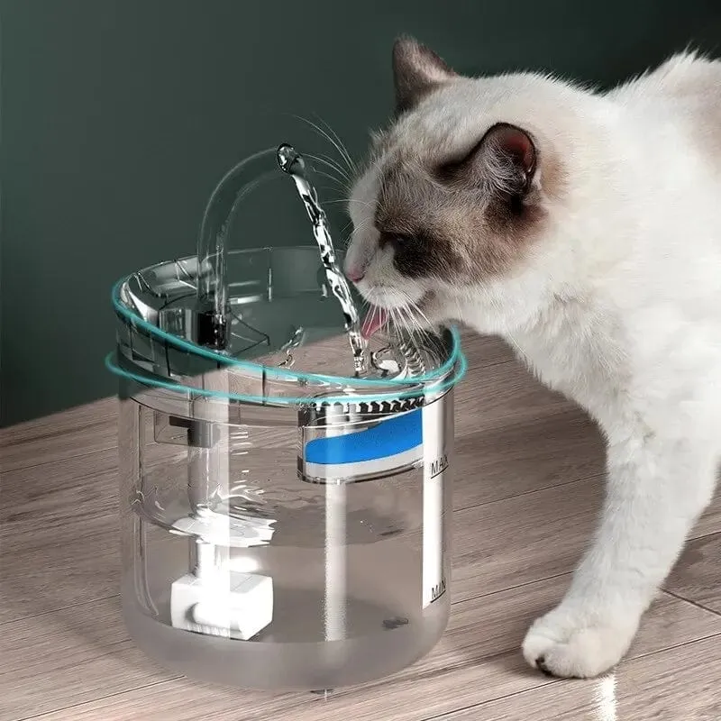Wasserspender für Haustiere, automatische Zirkulation, intelligente, konstante Temperatur, elektrischer Stummschalt-Wasserspender, Zubehör für Heimtierbedarf