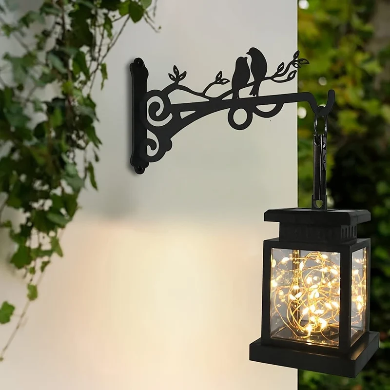 1 Stück multifunktionale Hängekorb-Pflanzenhalterung für draußen und drinnen, Pflanzenhaken, an der Wand montierter Laternenhaken, Gartenpflanzen-Blumenlicht, Vogelhäuschen