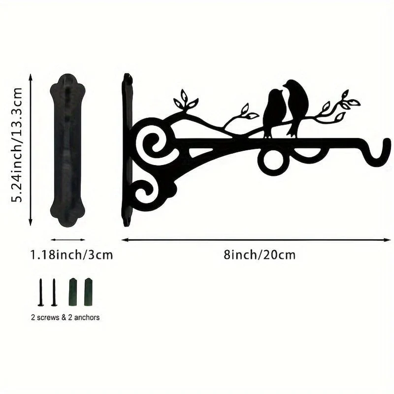1 Stück multifunktionale Hängekorb-Pflanzenhalterung für draußen und drinnen, Pflanzenhaken, an der Wand montierter Laternenhaken, Gartenpflanzen-Blumenlicht, Vogelhäuschen