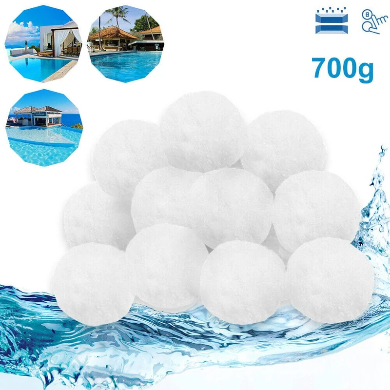 Rüsten Sie Ihren Poolfilter mit 1 Satz 700-g-Filterbällen auf – 25-kg-Sandersatz – schnelle Lieferung!
