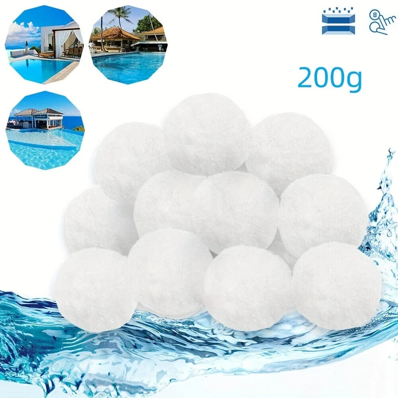 Rüsten Sie Ihren Poolfilter mit 1 Satz 700-g-Filterbällen auf – 25-kg-Sandersatz – schnelle Lieferung!