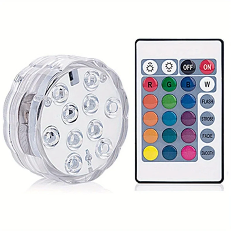 1 Stück, LED-Lichter, Unterwasserlichter, Poollichter, Unterwasser-Nachtlichter für den Außenbereich, mehrfarbige Lichter. Geeignet für Badewanne, Garten, Teich, Brunnen, Spa, Halloween-Party-Dekoration, Rasen-Schwimmbadzubehör