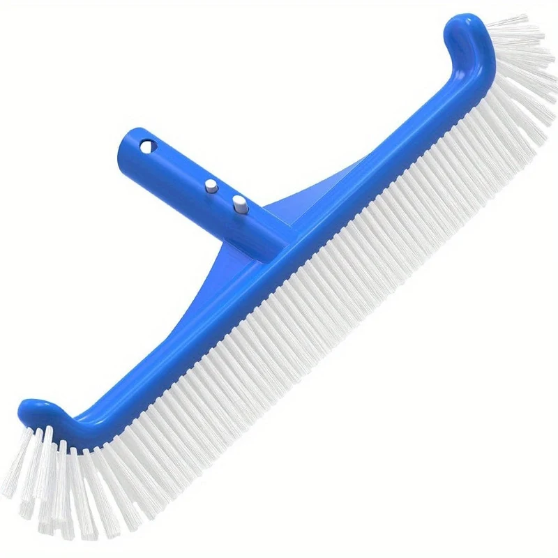 1 Stück, Poolbürsten zum Reinigen von Poolwänden, starker Poolbürstenkopf für unterirdische und oberirdische Pools, 90 Grad, 44.45 cm, Pool-Scheuerbürste für Ecken, Kurven, Stufen, Leitern, professioneller Poolreiniger
