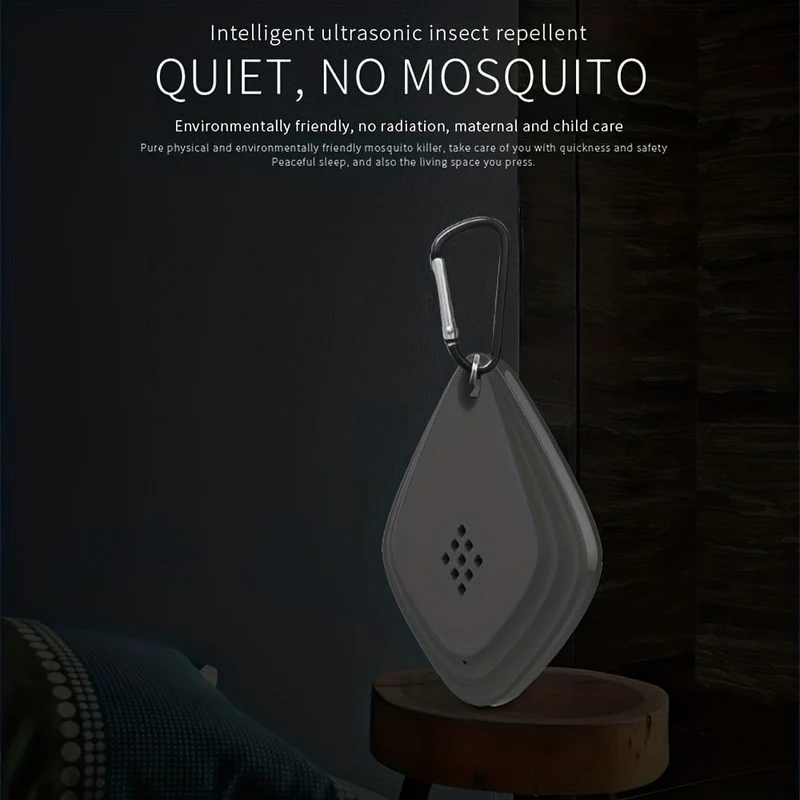 Insektenschutzmittel für den Außenbereich, Ultraschall-Mückenschutz, elektronischer Mückenschutz, tragbarer USB-wiederaufladbarer tragbarer Mückenvernichter, Outdoor-Camping, Picknick, Zuhause, Anti-Ratten, Mücken, Bettwanzen.