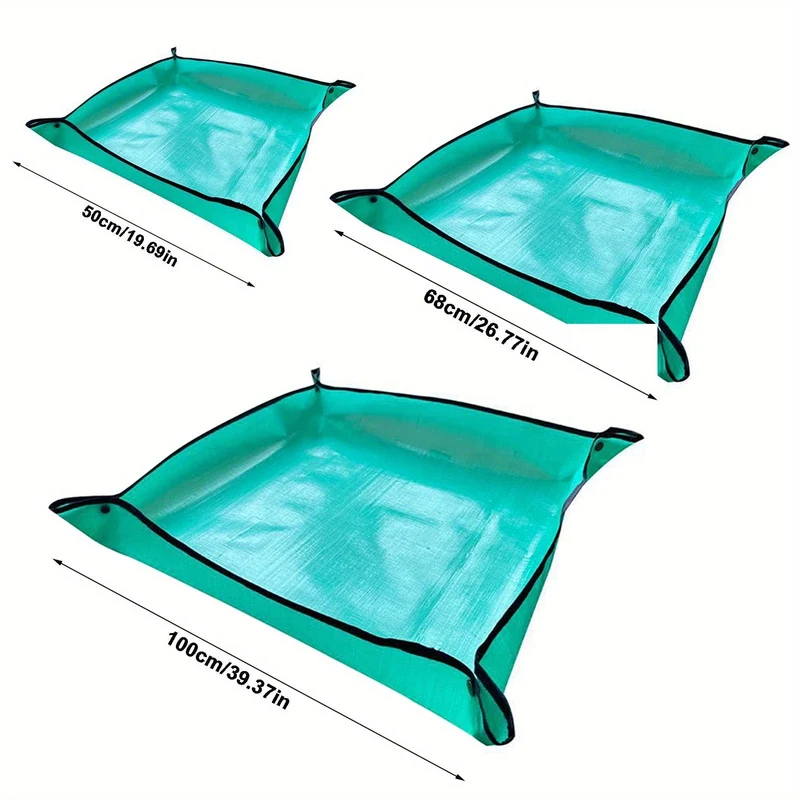 1 Packung, Topfmatte, Umtopfmatte, Umtopfmatte, Pflanzen-Umtopfmatte, wasserdichte Umtopfmatte für den Innenbereich, Sukkulenten-Topfmatte, tragbare Garten-Bodenwechsel- und Bewässerungsmatte, quadratisch und faltbar