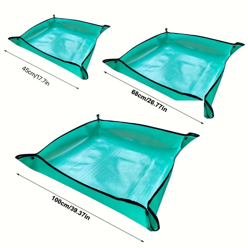 1 Packung, Topfmatte, Umtopfmatte, Umtopfmatte, Pflanzen-Umtopfmatte, wasserdichte Umtopfmatte für den Innenbereich, Sukkulenten-Topfmatte, tragbare Garten-Bodenwechsel- und Bewässerungsmatte, quadratisch und faltbar