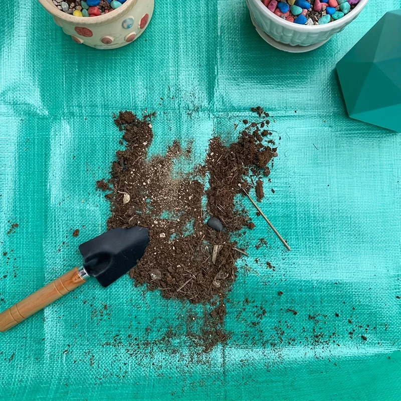 1 Packung, Topfmatte, Umtopfmatte, Umtopfmatte, Pflanzen-Umtopfmatte, wasserdichte Umtopfmatte für den Innenbereich, Sukkulenten-Topfmatte, tragbare Garten-Bodenwechsel- und Bewässerungsmatte, quadratisch und faltbar