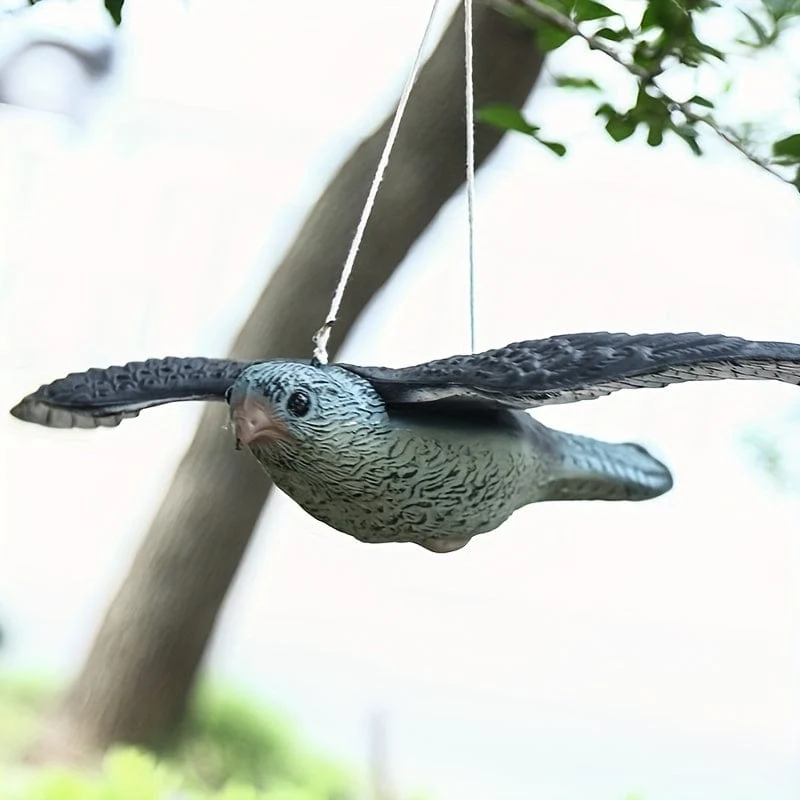 Lebensechter fliegender Falken-Köder – Vogelabschreckung mit hängenden Schnüren für Gartendekoration und Urlaubsdekoration im Freien