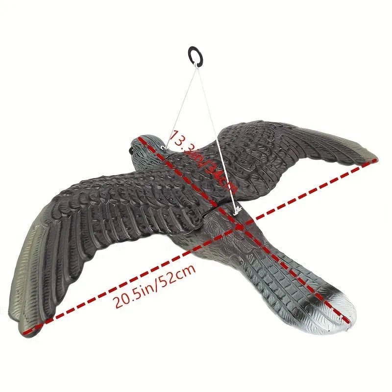 1 Stück, 3D-gefälschter fliegender Falke, Vogelabwehr, Lockvogel, Schädlingsbekämpfung, Gartenschreck, Vogelscheuche, Ornament für die Jagd, Hofdekoration