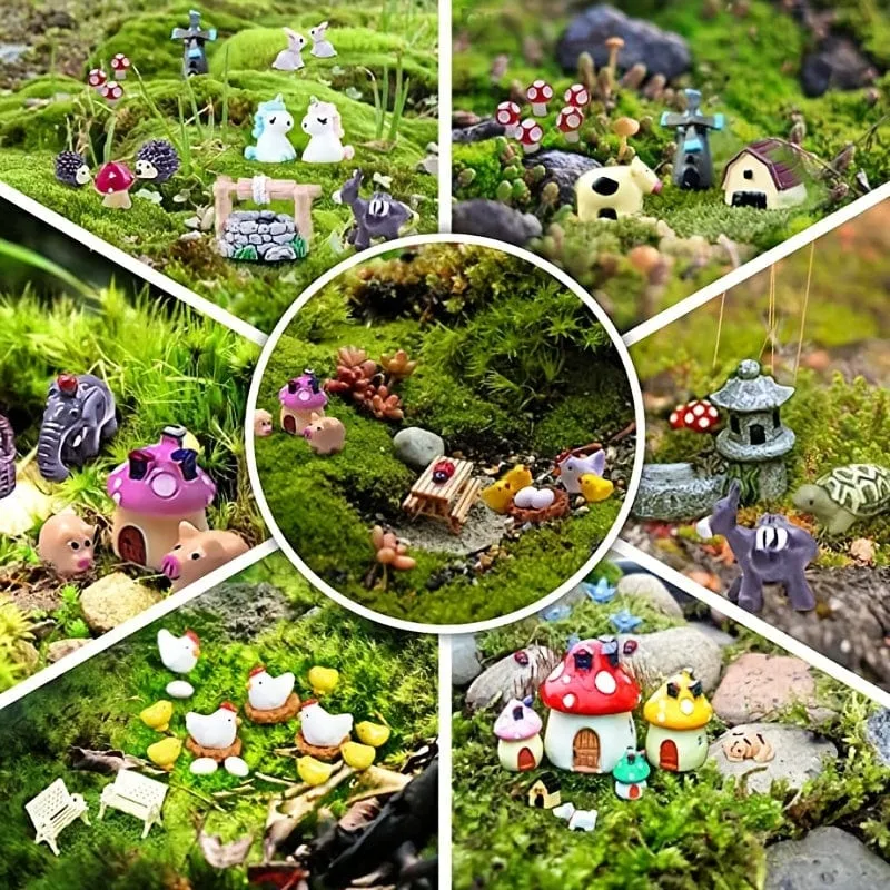 100 Miniatur-Feengartenfiguren – ein magisches DIY-Set für Ihre Outdoor-Dekoration.