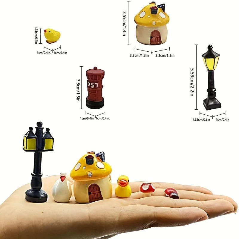100 Miniatur-Feengartenfiguren – ein magisches DIY-Set für Ihre Outdoor-Dekoration.